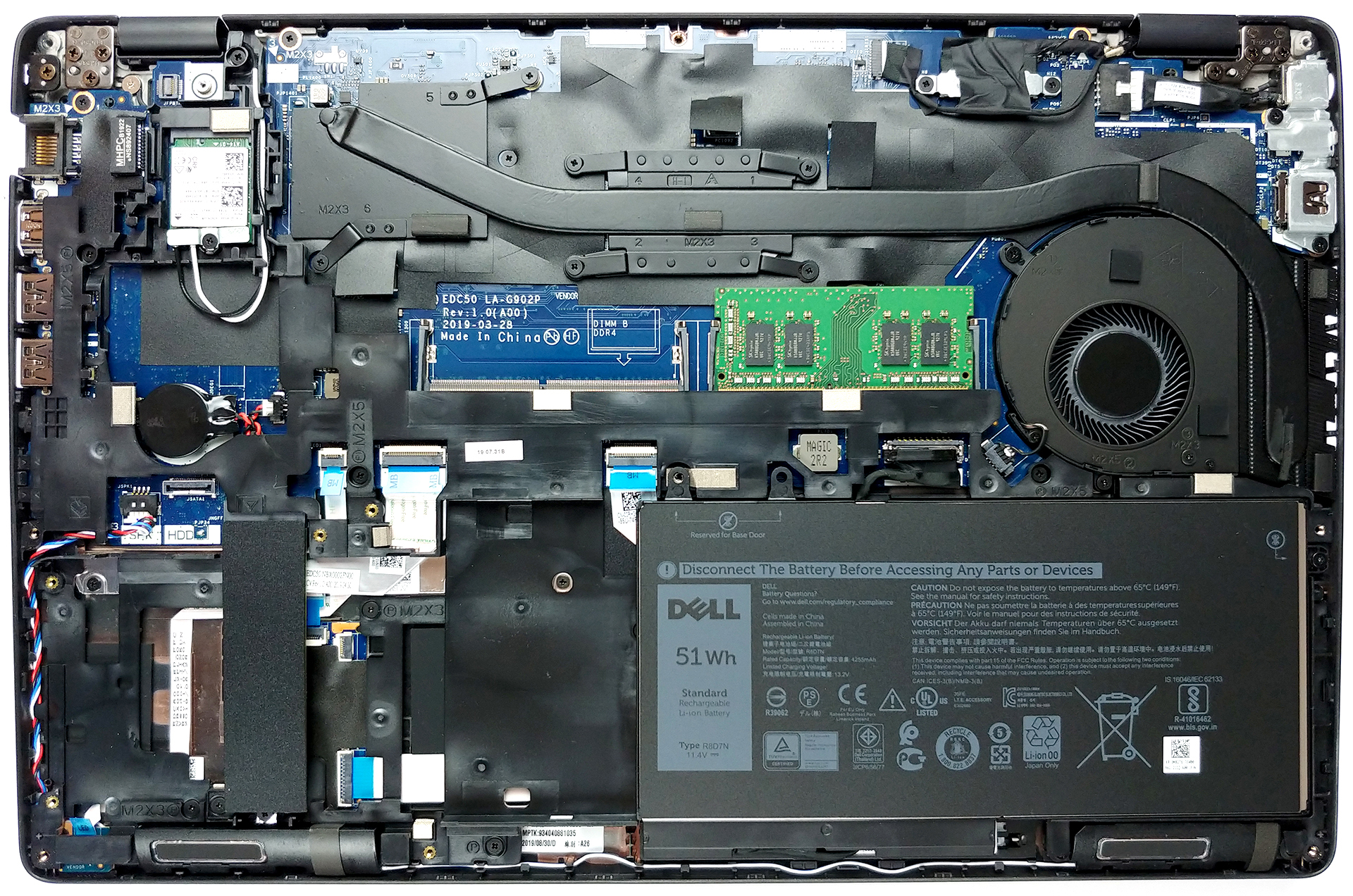 How to replace and fix DELL Latitude 5500 E5501 Precision 3540 3541 HDD Cable Hard disk drive (Dell Precision 3540)